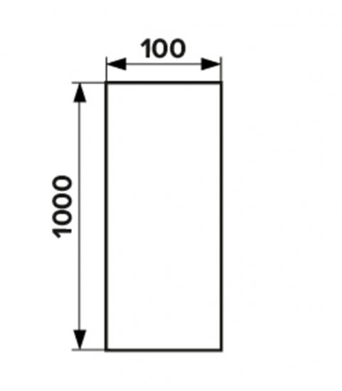 Воздуховод ERA круглый пластиковый d100 мм 1 м