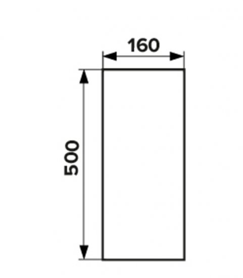 Воздуховод ERA круглый пластиковый d160 мм 0,5 м
