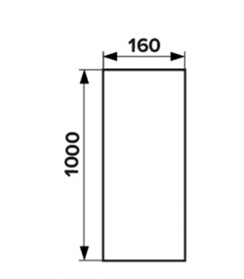 Воздуховод ERA круглый пластиковый d160 мм 1 м