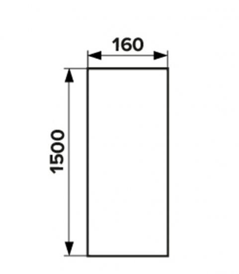 Воздуховод ERA круглый пластиковый d160 мм 1,5 м