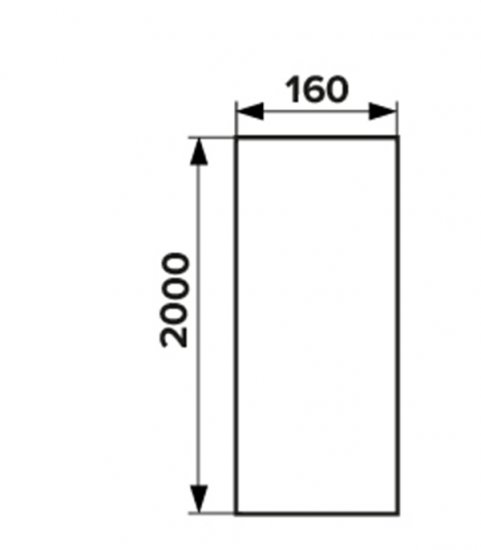 Воздуховод ERA круглый пластиковый d160 мм 2 м