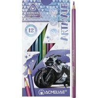 Набор цветных карандашей ACMELIAE металлик metallic artmate
