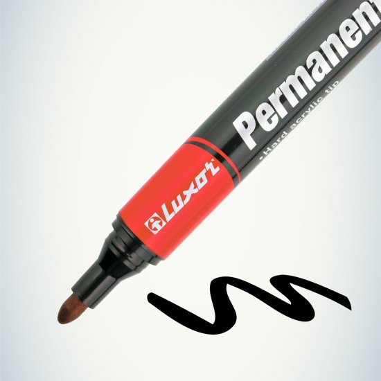 Маркер перманентный Luxor Permanent Marker черный грифель 2,5 мм