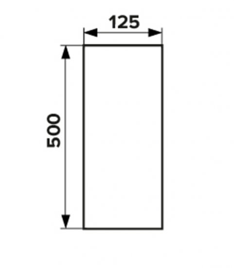 Воздуховод Era круглый пластиковый d125 мм 0,5 м