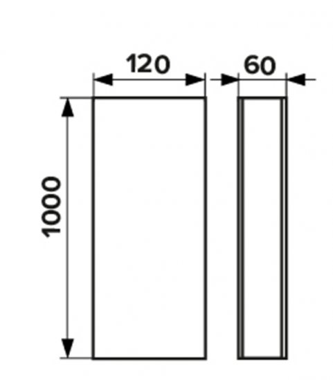 Воздуховод плоский пластиковый 60х120 мм 1 м