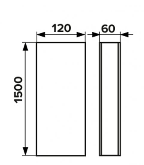 Воздуховод плоский пластиковый 60х120 мм 1,5 м
