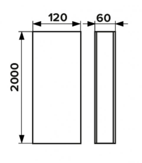 Воздуховод плоский пластиковый 60х120 мм 2 м