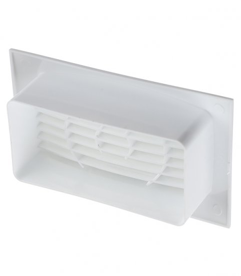 Решетка вентиляционная накладная пластиковая для плоских воздуховодов 60х120 мм