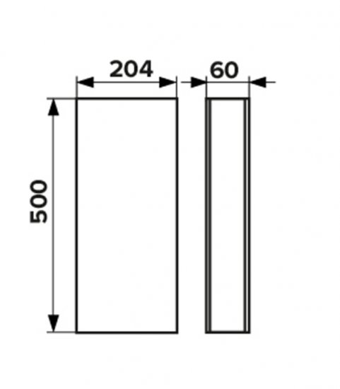 Воздуховод плоский пластиковый 60х204 мм 0,5 м