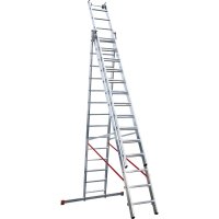 Индустриальная алюминиевая трехсекционная лестница Новая Высота 5230313