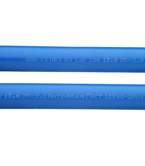 Труба ПНД ПЭ-100 для систем водоснабжения d25 SDR13,6 синяя премиум