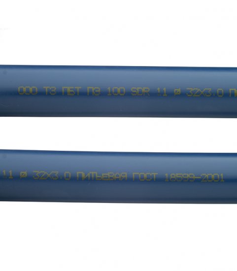 Труба ПНД ПЭ-100 для систем водоснабжения d32 SDR11 синяя премиум