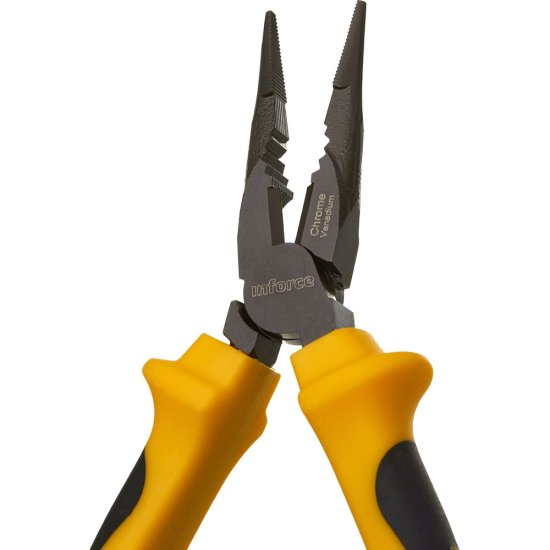 Никелированные длинногубцы Inforce 06-18-46