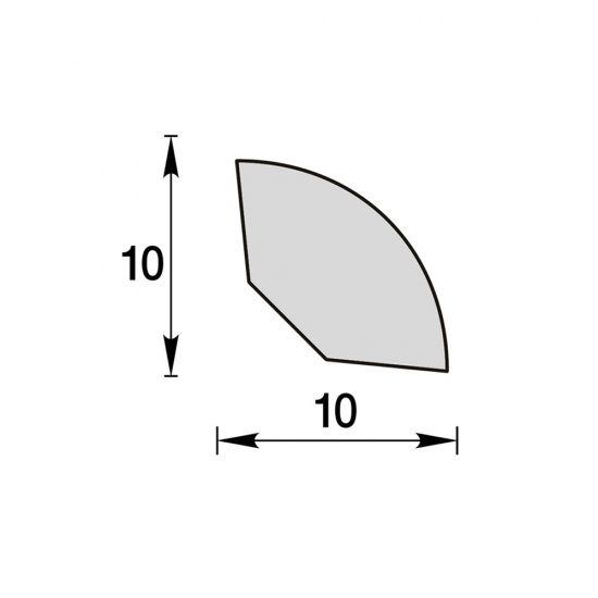Штапик 10х10х2700 мм вспененный ПВХ клен