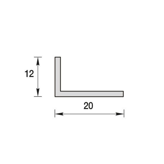 Уголок ПВХ 12х20х2700 мм ясень серый