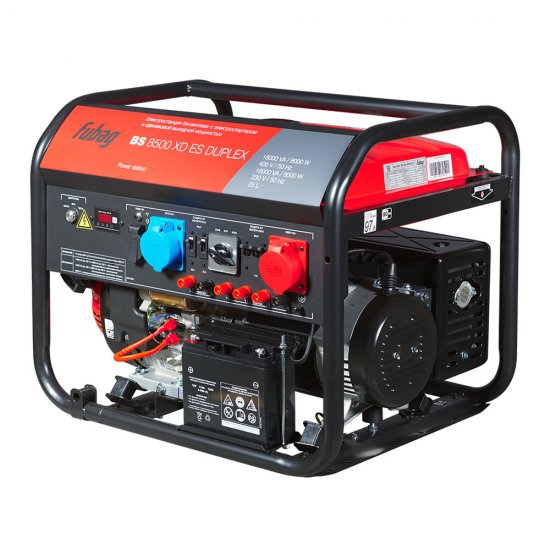 Генератор бензиновый Fubag BS8500XD ES Duplex 8 кВт высокий пусковой ток 16 кВт