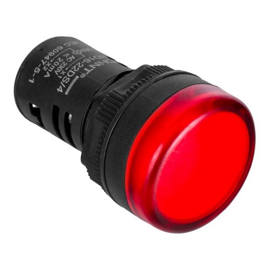 Лампа сигнальная Chint ND16-22DS/2 24 В IP40 красная (592938)