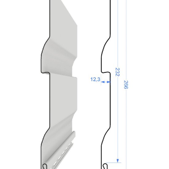 Сайдинг Docke Premium 3600х232 мм пломбир