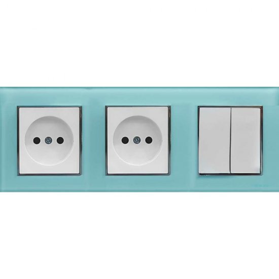 Двухклавишный выключатель + розетки Vesta Electric Комплект-3