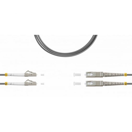 Дуплексный оптический патч-корд TopLan DPC-TOP-OM1-LC/P-SC/P-1.5
