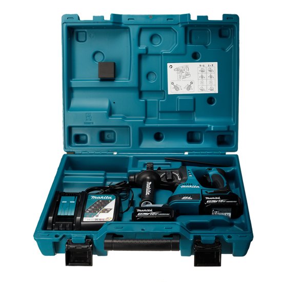 Перфоратор аккумуляторный Makita DHR242RFE 18 В 2 Дж 2х3Ач Li-Ion SDS-plus 2 АКБ и ЗУ
