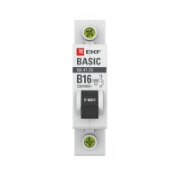 Автоматический выключатель модульный EKF Basic ВА 47-29 1P 16А тип B 4,5 кА 230 В (mcb4729-1-16-B)
