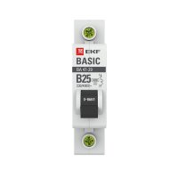 Автоматический выключатель модульный EKF Basic ВА 47-29 1P 25А тип В 4,5 кА 230 В (mcb4729-1-25-B)