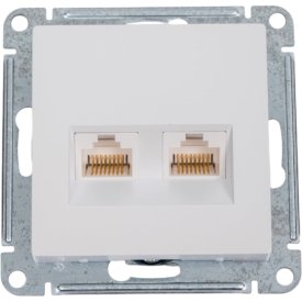 Двухместный механизм компьютерной розетки Systeme Electric AtlasDesign