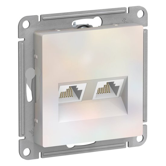 Двухместный механизм компьютерной розетки Systeme Electric AtlasDesign