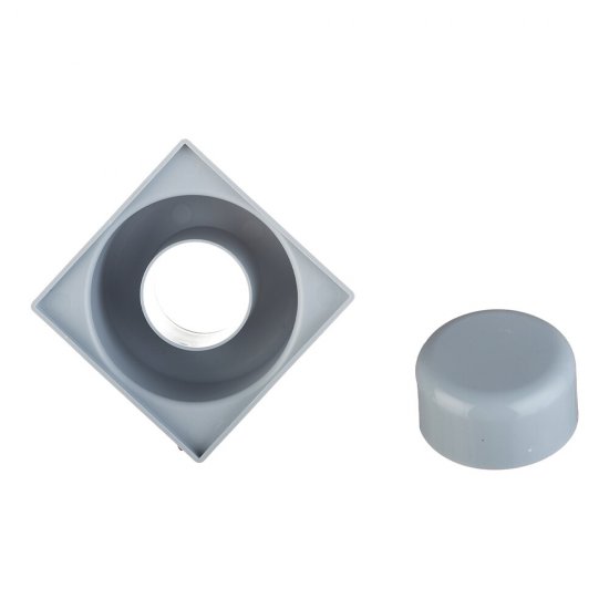 Трап душевой вертикальный АНИ пласт с гидрозатвором 100х100 мм d50 мм пластиковая решетка (TA5204)