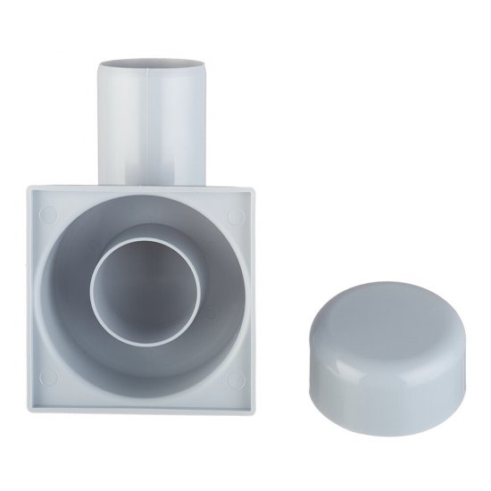 Трап душевой горизонтальный АНИ пласт с гидрозатвором 100х100 мм d50 мм решетка из нержавеющей стали (TA5102)