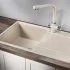 Мойка для кухни Granula 78х50х20 см врезная с крылом с сифоном кварц пирит