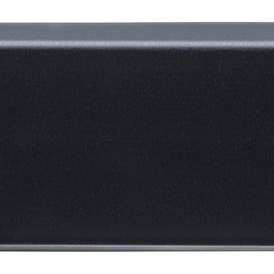 Плинтус ПВХ напольный Wimar Quadro 100 мм черный 2200 мм Г-профиль со съемной панелью