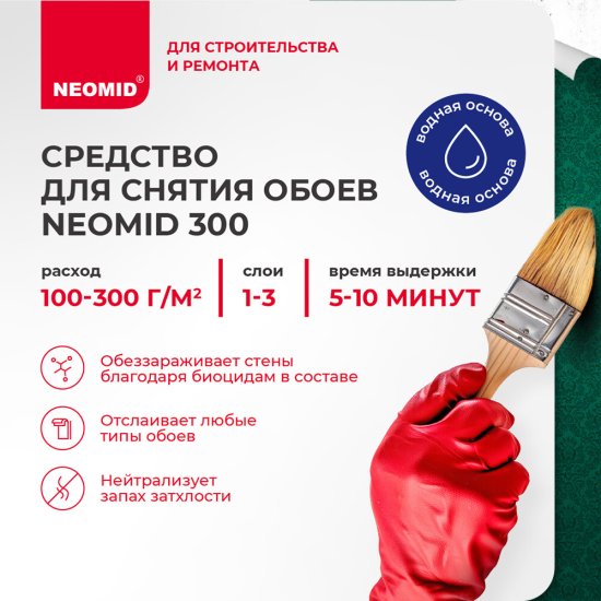 Средство для снятия обоев Neomid 300 распылитель 0,5 л