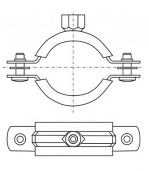 Хомут для круглых воздуховодов d160 мм оцинкованный