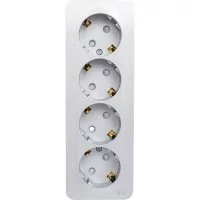 Четырехместная розетка Systeme Electric BLANCA