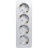Четырехместная розетка Systeme Electric BLANCA