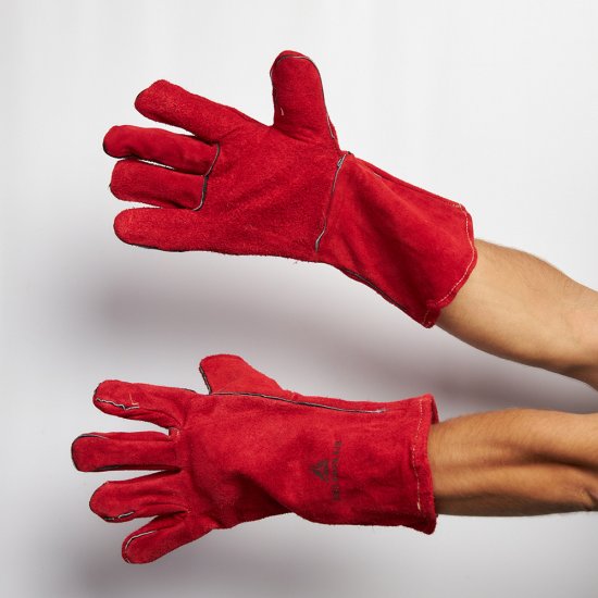 Краги кожаные для сварщика Delta Plus бордовые 10 (XL)