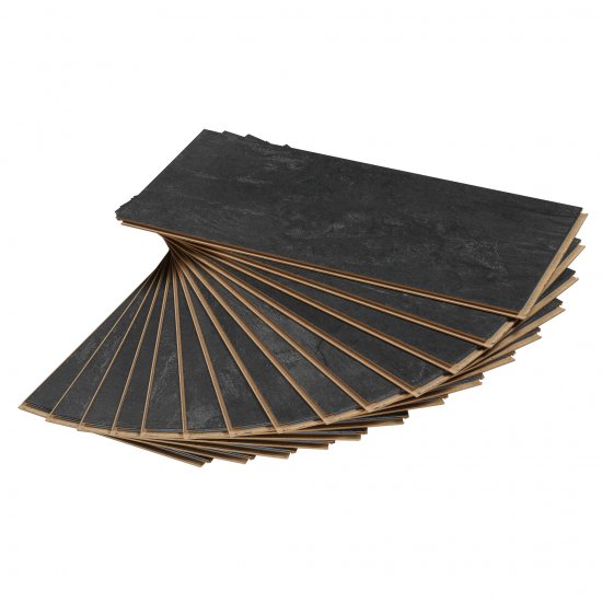 Ламинат 32 класс Classen Visiogrande сланец черный 2,368 кв.м 8 мм с фаской влагостойкий широкий