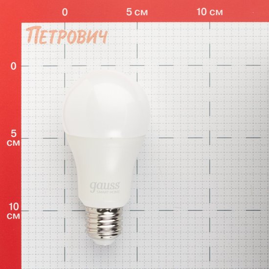 Лампа светодиодная Gauss E27 2700-6500К 10 Вт 970-1055 Лм 220 В груша А60 матовая