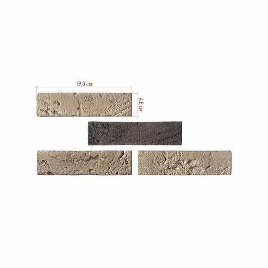 Искусственный камень White Hills Дерри брик бежевый (52 шт.=0,62 кв.м)