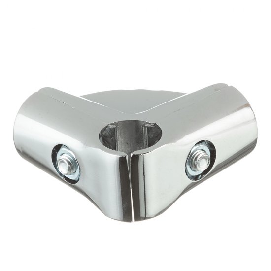 Соединитель угловой для трех труб к системе Joker d25 мм с площадкой хром