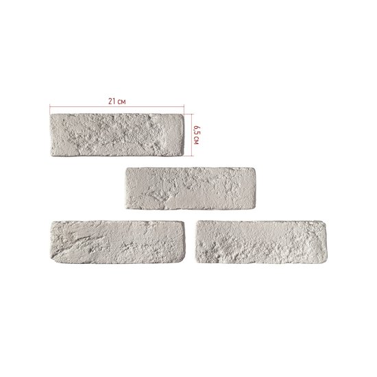 Искусственный камень White Hills Кельн Брик белый (96 шт.=1,63 кв.м)