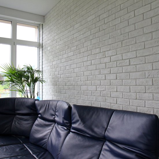 Искусственный камень White Hills Кельн Брик белый (96 шт.=1,63 кв.м)