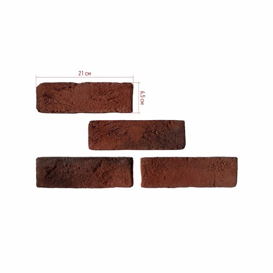 Искусственный камень White Hills Кельн Брик красный (96 шт.=1,63 кв.м)