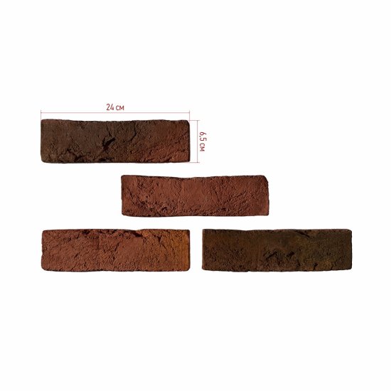 Искусственный камень White Hills Лондон Брик коричневый махагон (60 шт.=1,16 кв.м)