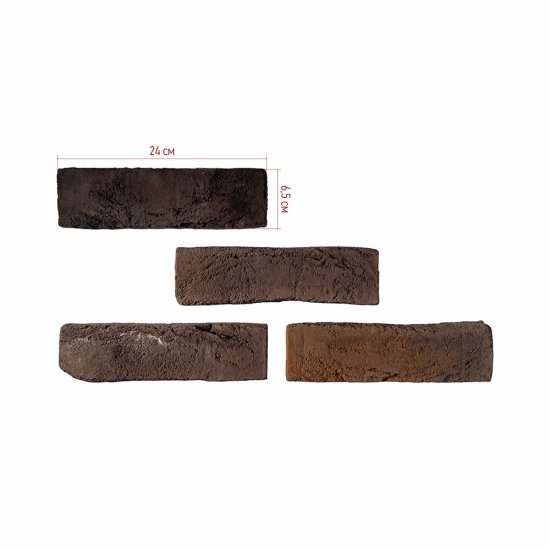 Искусственный камень White Hills Лондон Брик кофейный (60 шт.=1,16 кв.м)