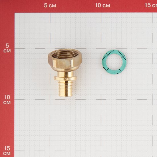 Соединитель прямой Stout 16 мм х 3/4 ВР(г) с накидной гайкой латунный (SFA-0019-001634)