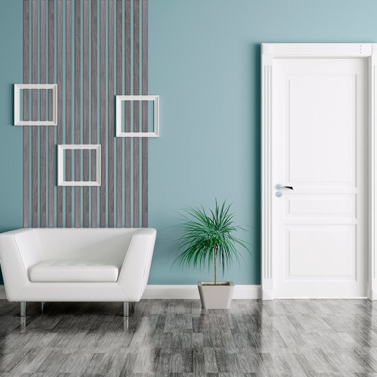 Декоративная рейка МДФ 35х16х2700 мм дуб серый Стильный Дом