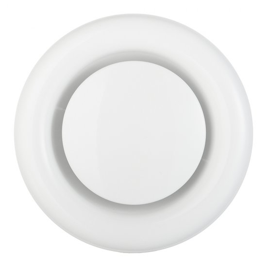 Анемостат вытяжной Era Pro регулируемый стальной с полимерным покрытием d125 мм белый